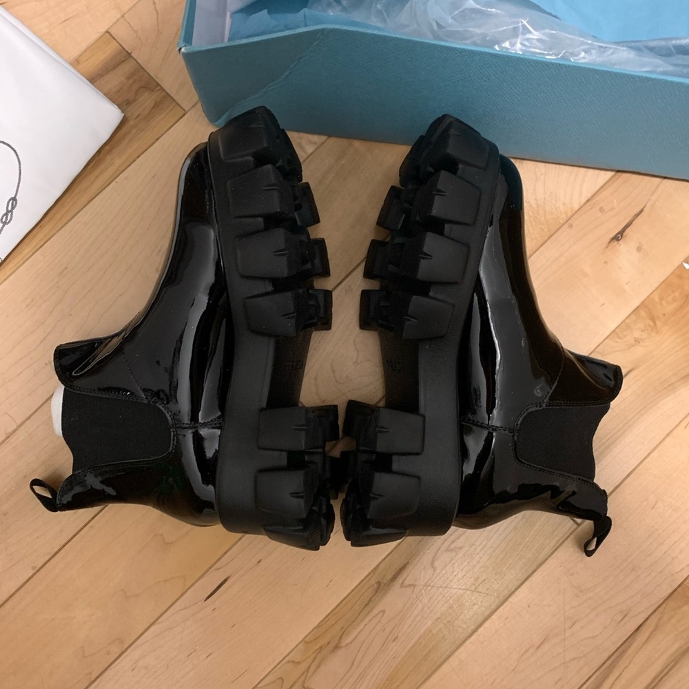Prada Monolith Ankle Boots